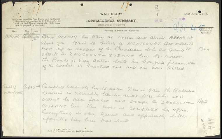 war diary 1