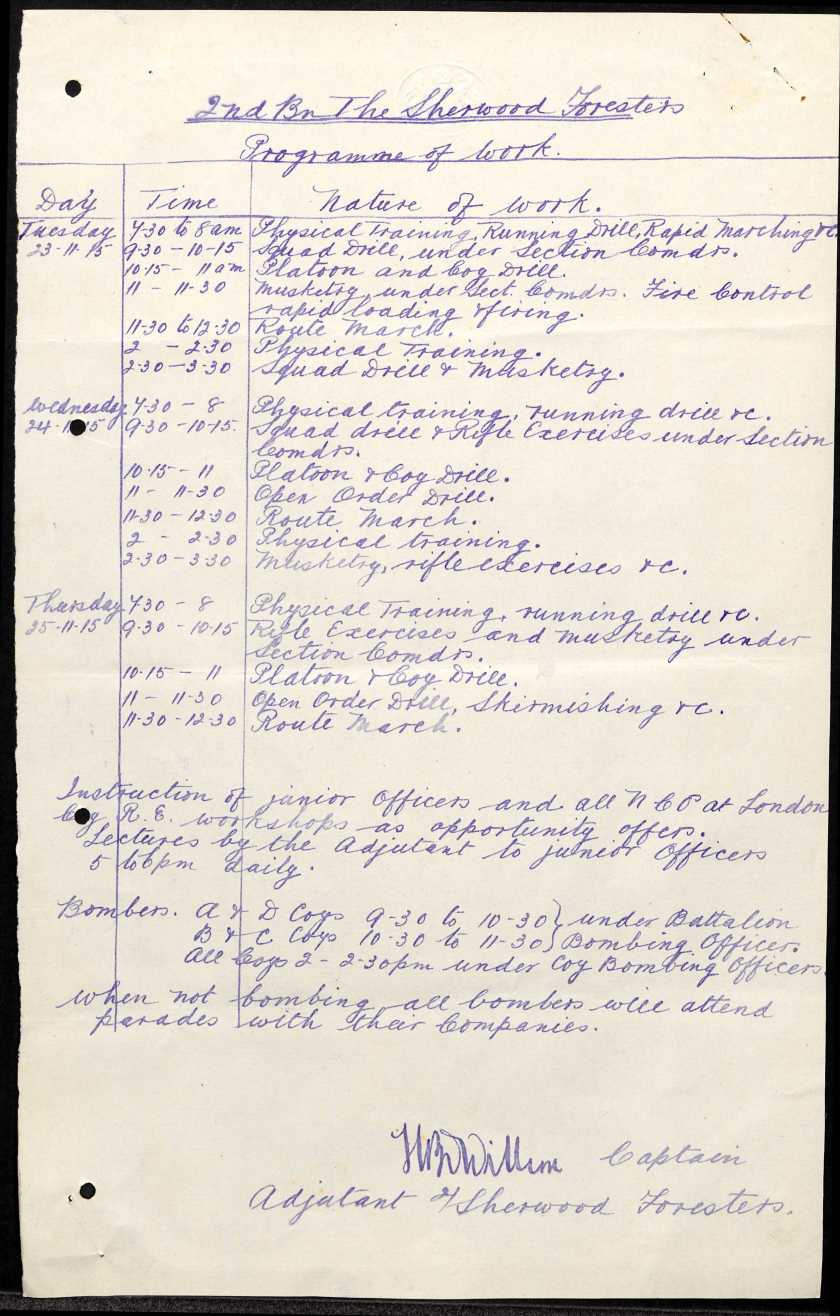 programme of acivites