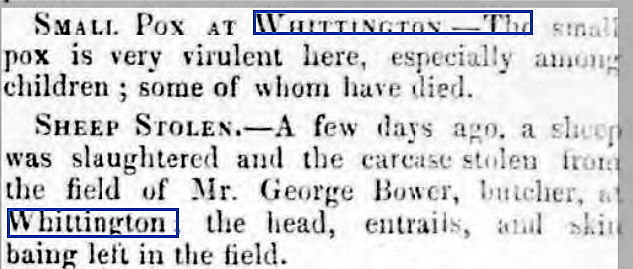 8th July 1848 d couriermall pox and sheep stealing