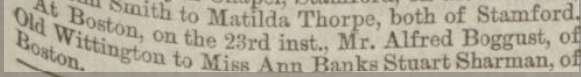 wedding lincolnshire chronice;e 29 oct 1875